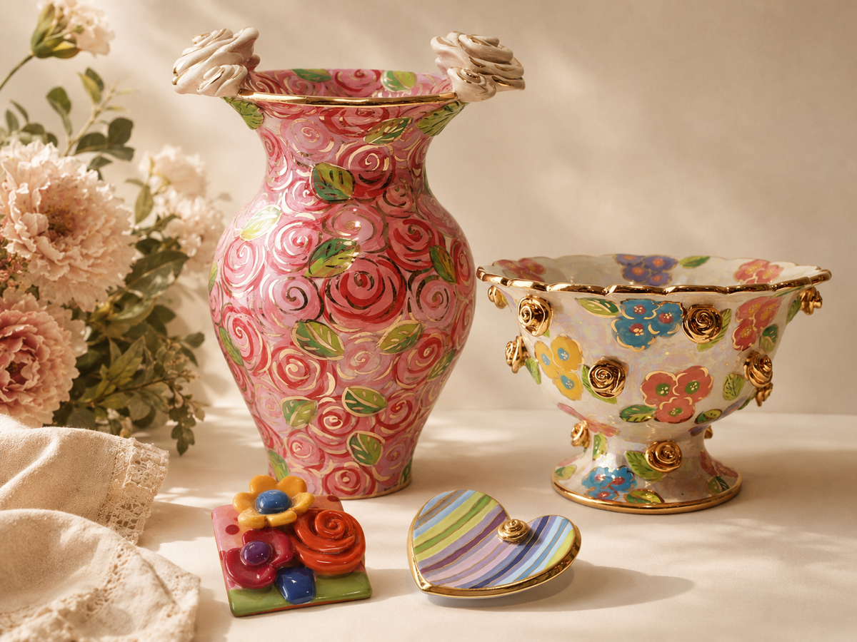 Pottery by Mary Rose Young - Handcrafted eclectic ceramics made in England.