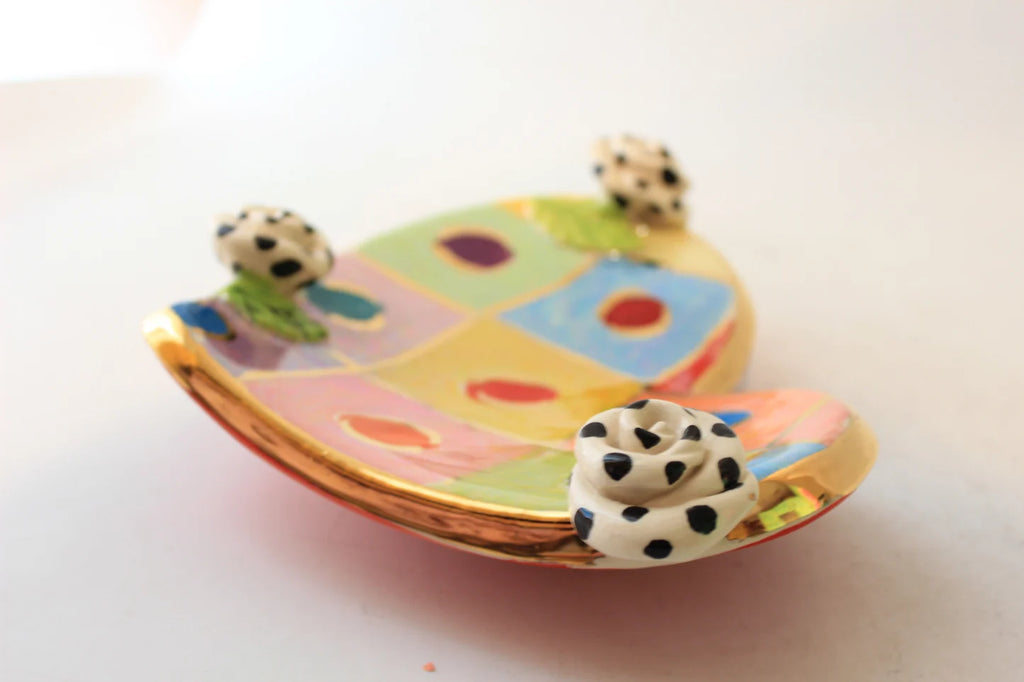 Rose Studded Heart Soap Dish Diamonds