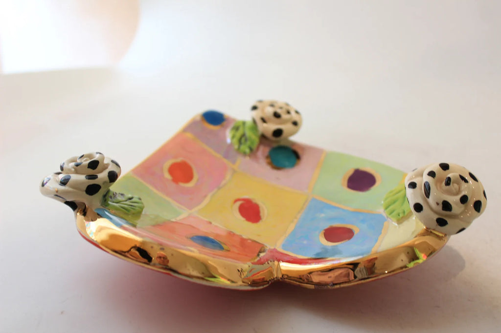 Rose Studded Heart Soap Dish Diamonds
