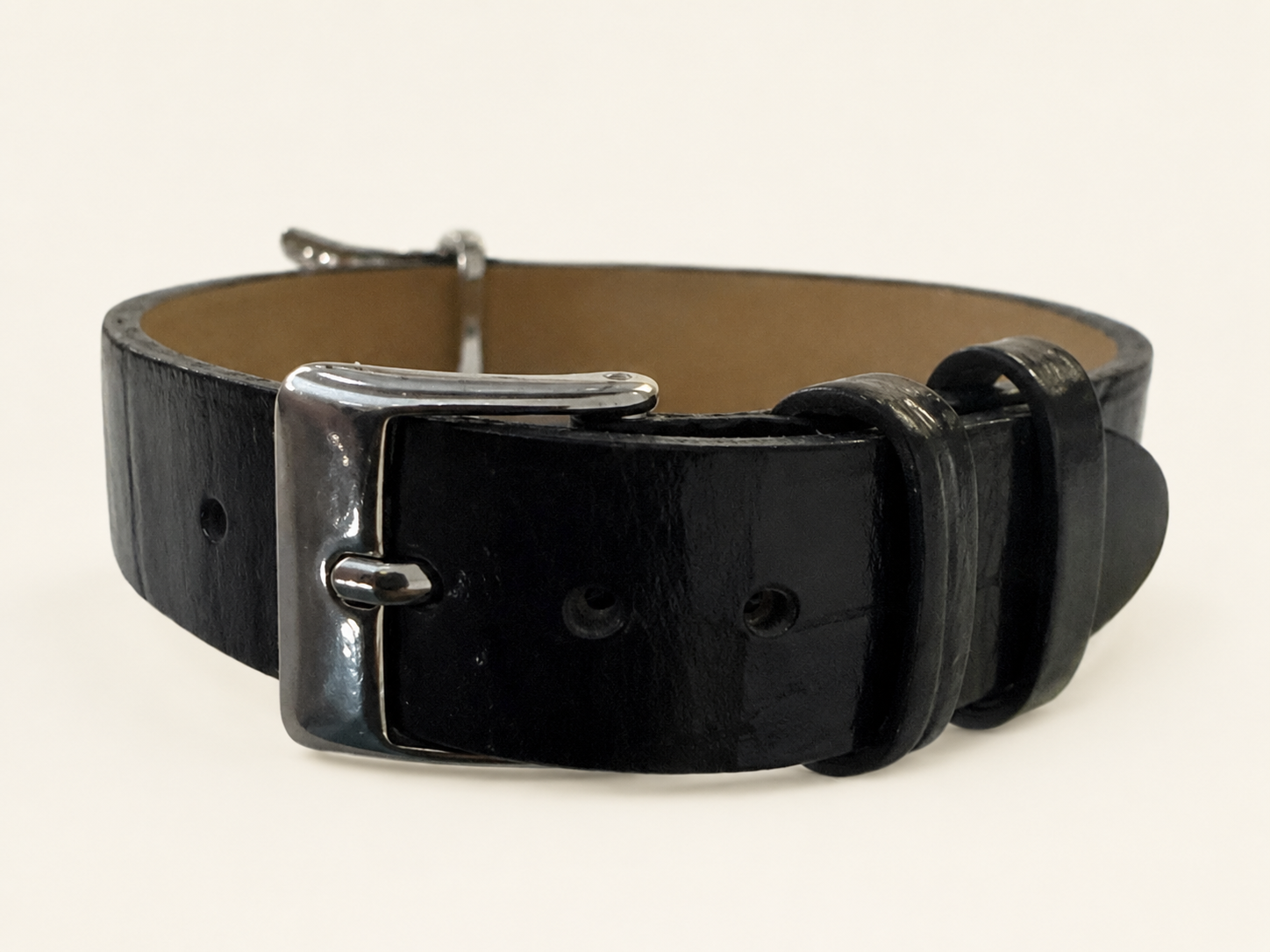 Black leather Band with Sterling Silver Dragonfly Bracelet