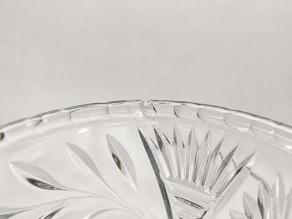 Antique American Brilliant cut crystal pedestal compote bowl.