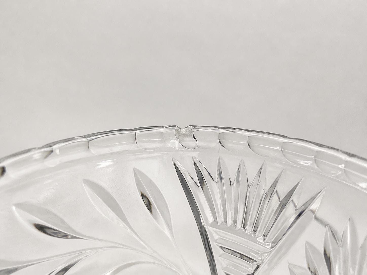 Antique American Brilliant cut crystal pedestal compote bowl.