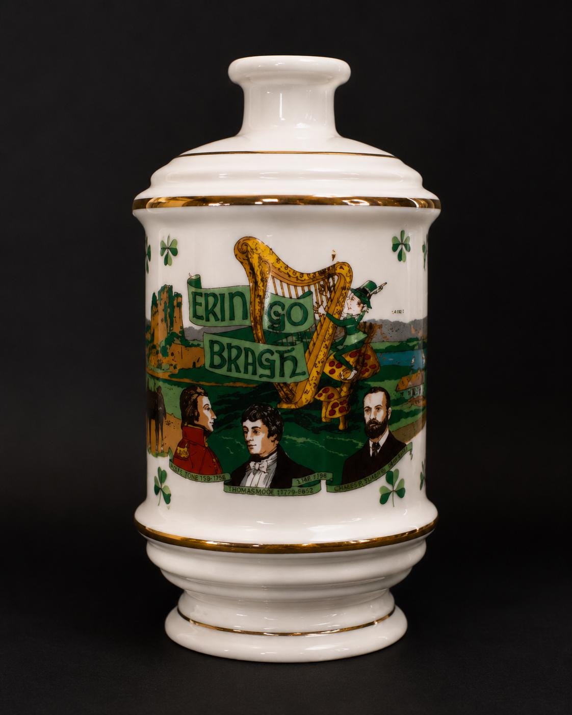 1971 Stitzel Weller Old Fitzgerald Erin Go Bragh Irish Porcelain Decanter