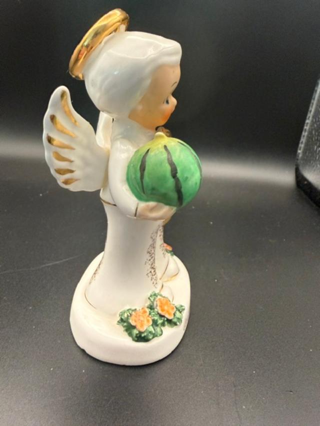 Vintage Napco August Angel Figurine 1956 Japan Birthday Angel A1924 As Is
