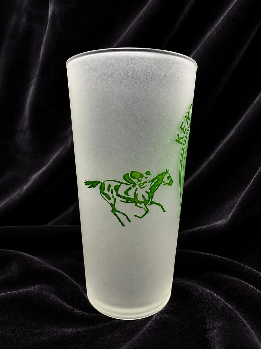 1948 Kentucky Derby Glass  74th Running Official Mint Julep Frosted Collectible