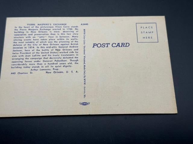 Postcard  Pierre Masperos Exchange, New Orleans, French Quarter