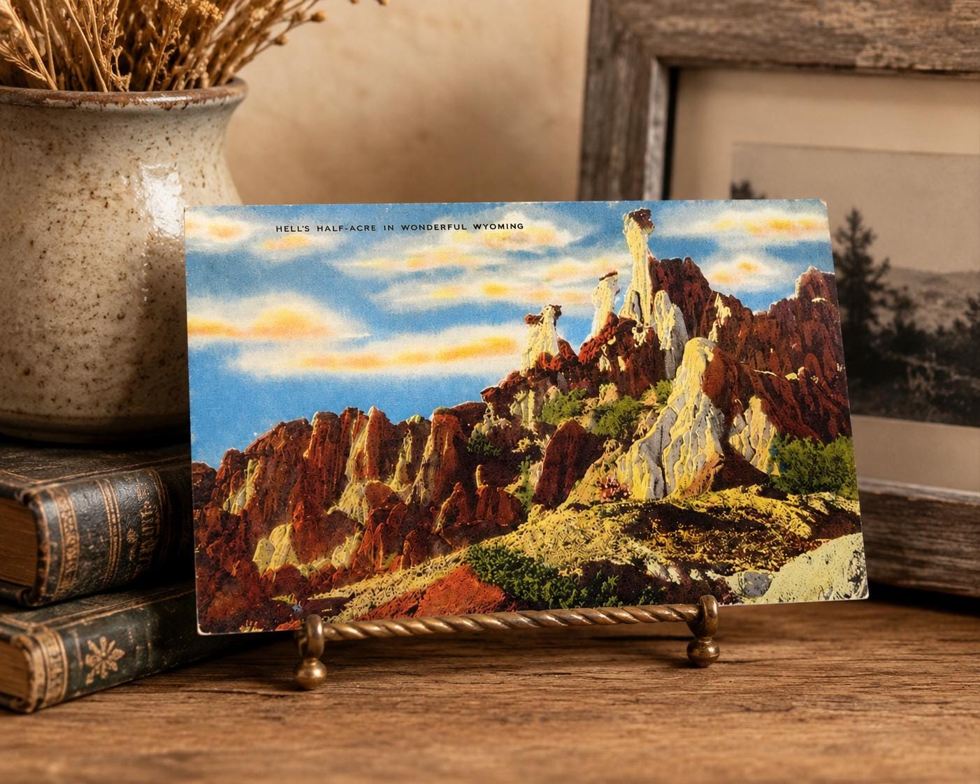 Hells Half-Acre Wyoming Linen Postcard, 1930s1940s