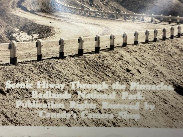 Vintage Badlands National Park Scenic Highway Postcard Unposted Mid Century South Dakota