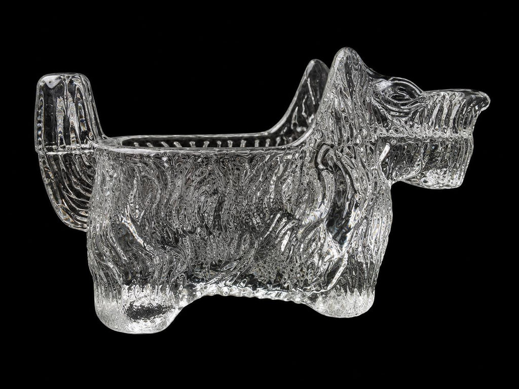 Vintage Scottie Dog Creamer  Clear Pressed Glass Post Cereal Giveaway L.E. Smith Style