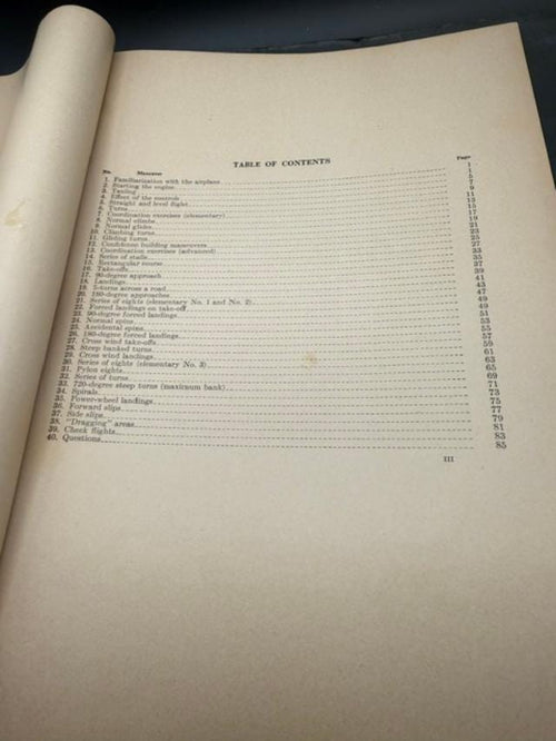 1943 Aviation Flight Training Manual  Fundamentals of Elementary Flight Maneuvers CAA Bulletin No. 32