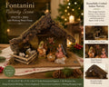 RARE Vintage Fontanini Nativity Scene  2004 Italian Stable, Working Water Pump, 5" Figures