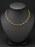 Vintage Monet Gold Tone Choker Necklace 13" Signed Textured Link Chain