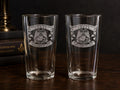 1951 Scottish Rite Masonic Glasses, Grand Consistory KY Tumblers, Vintage Fraternal Barware Pair