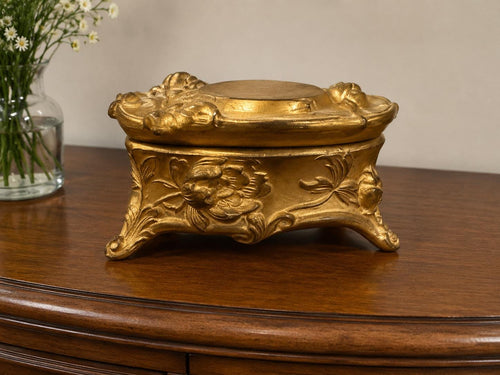 Antique Weidlich Brothers OrmoluStyle Jewelry Casket  WB 346  Early 1900s with Ormolu Finish