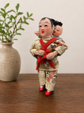 Vintage Japanese Mother & Child Doll, Mid-Century, Likely 1940s1960s, Traditional Kimono Display Doll