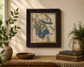 Vintage Wall Art Framed Audubon Florida Jay Bird Print Botanical.