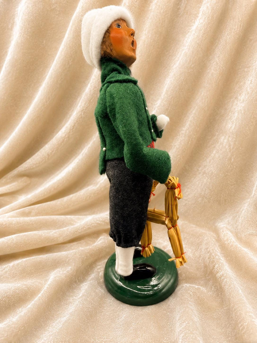 Byers Choice boy with straw horse, limited edition 51/100