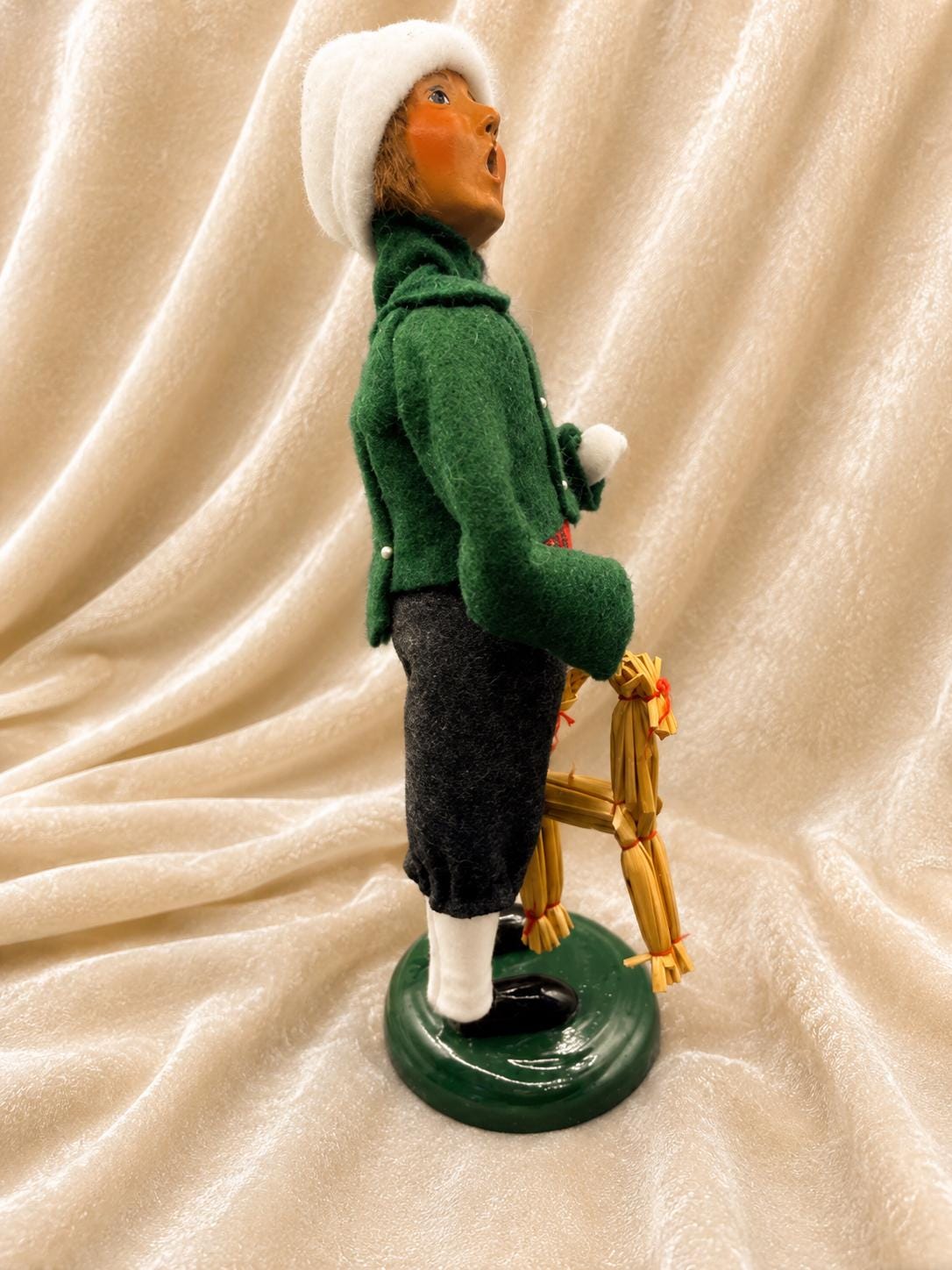 Byers Choice boy with straw horse, limited edition 51/100