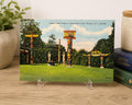 Vintage Thunderbird Park Totem Poles Postcard Victoria BC Canada Linen Style Unposted