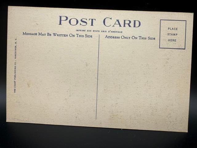 Vintage Thunderbird Park Totem Poles Postcard Victoria BC Canada Linen Style Unposted