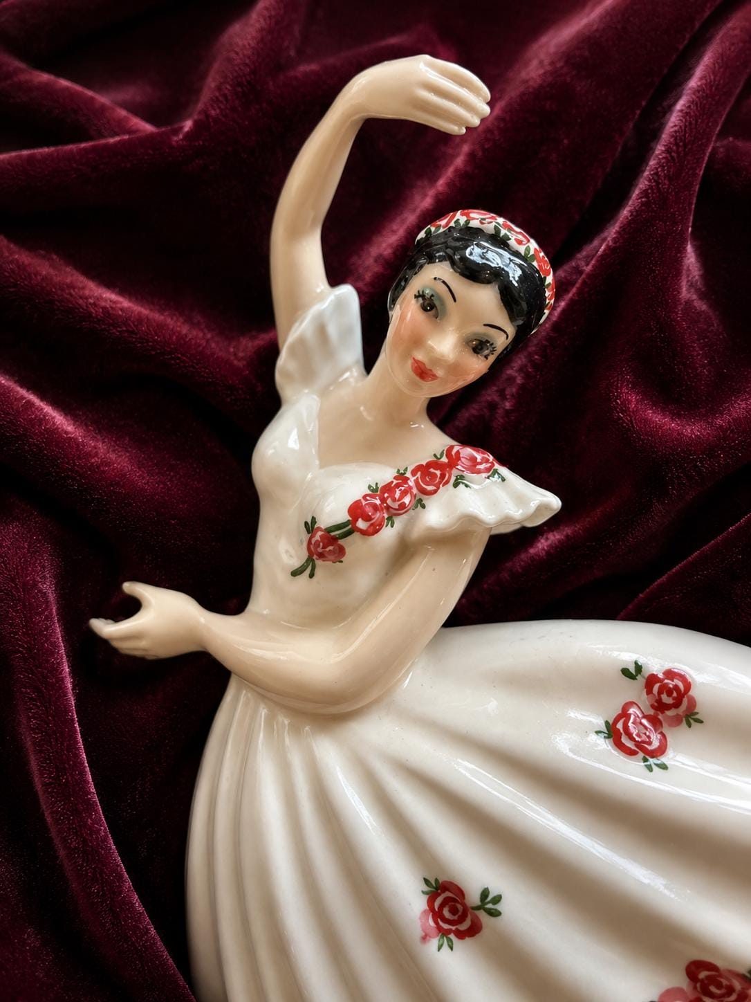 Vintage Ceramic Arts Studio Ballerina Wall Plaques Pair Arabesque Attitude Kitch ceramics