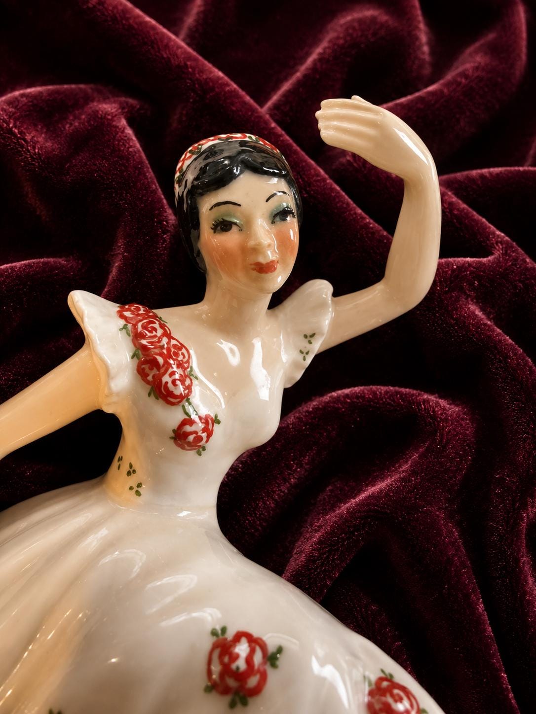 Vintage Ceramic Arts Studio Ballerina Wall Plaques Pair Arabesque Attitude Kitch ceramics