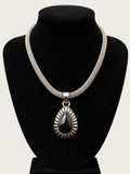 Vintage-Style Statement Necklace with Magnetic Clasp, Chunky Costume Jewelry, Modern Boho Evening Necklace