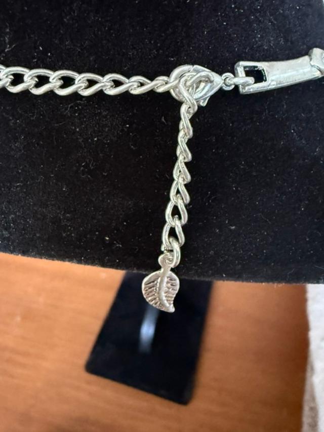 Vintage Art Deco Revival Rhinestone Necklace Silver Tone Geometric Statement Necklace