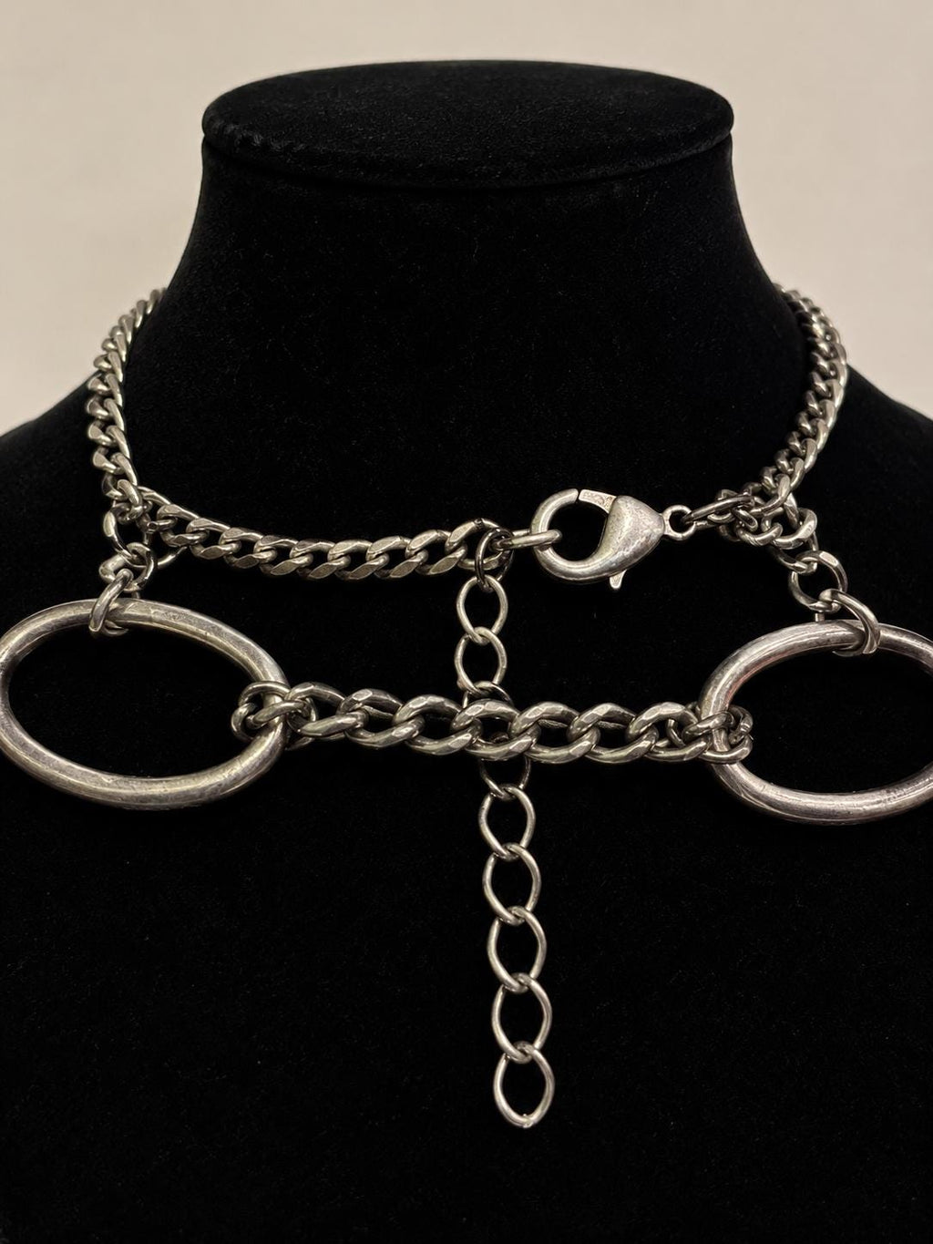 Silver Tone Oval Link Chain Necklace, 43 Inch Costume Jewelry