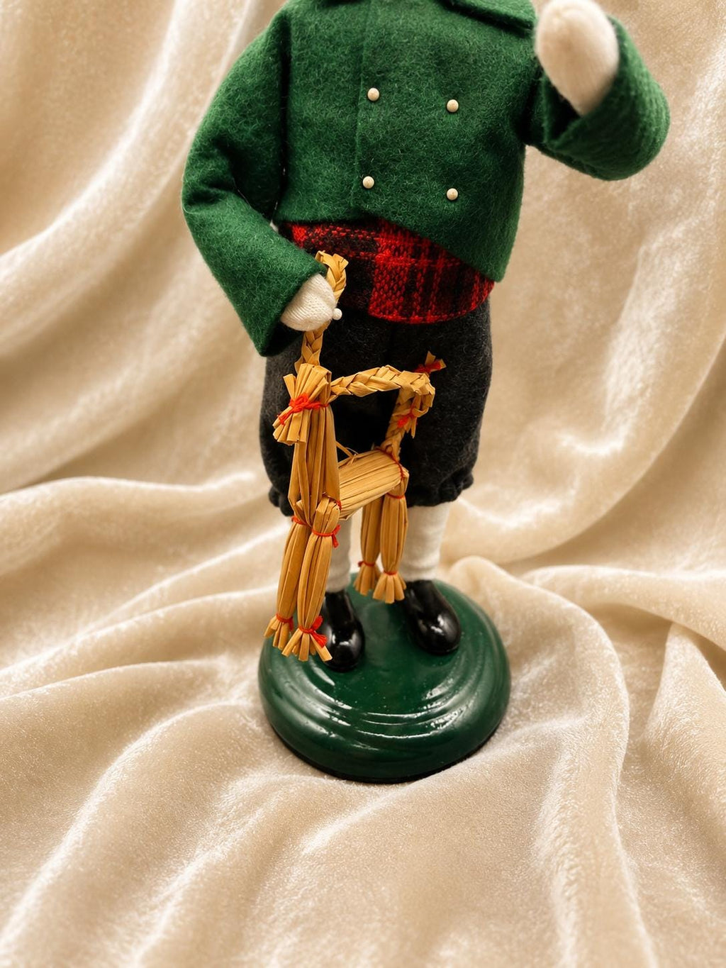 Byers Choice boy with straw horse, limited edition 51/100