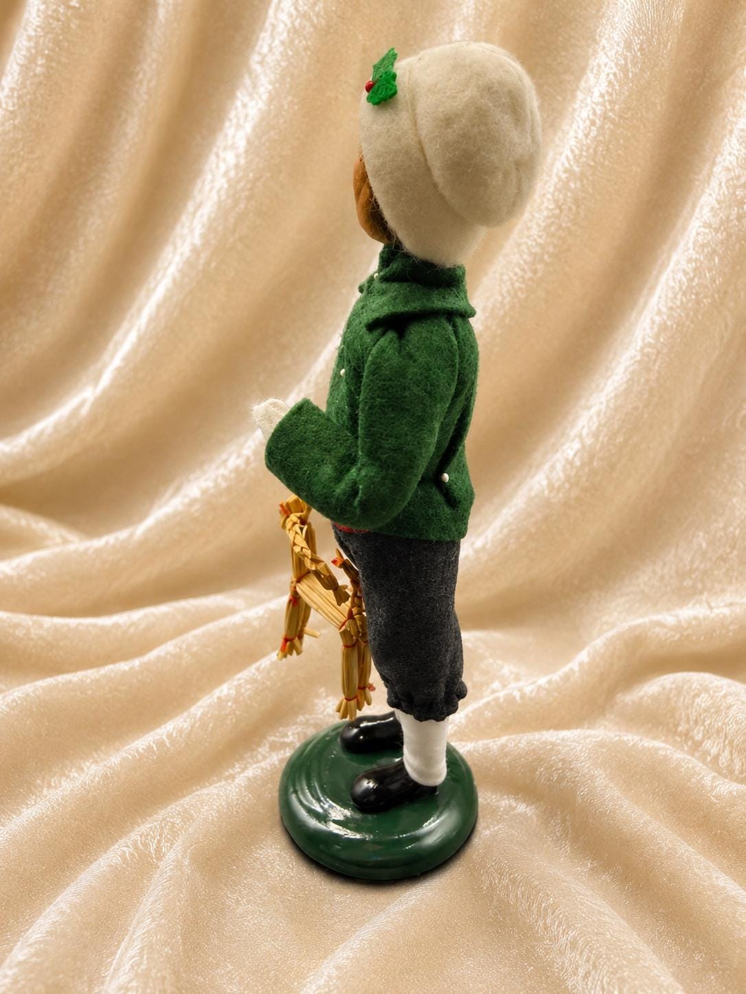 Byers Choice boy with straw horse, limited edition 51/100