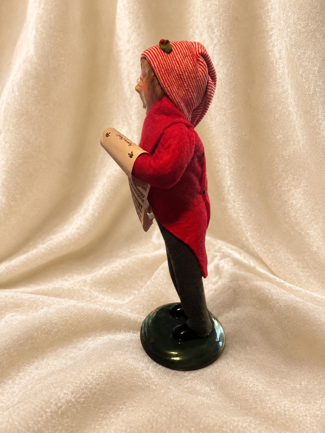 Byers Choice Caroler Traditional Boy Christmas Figurine with Sheet Music 10 Inch