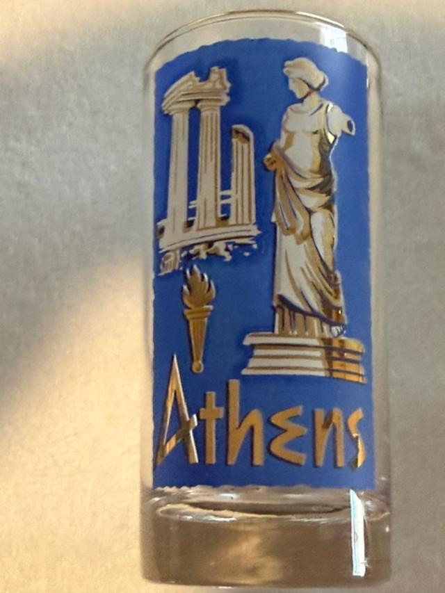 Vintage Libbey International Cities Glasses Set Rome Athens London Bombay