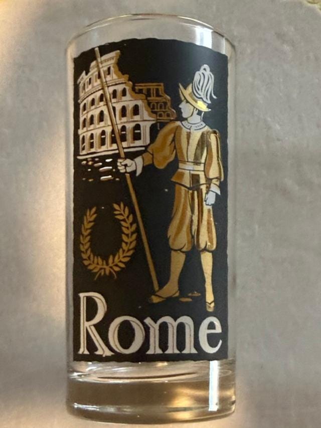 Vintage Libbey International Cities Glasses Set Rome Athens London Bombay