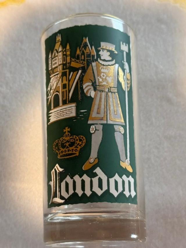 Vintage Libbey International Cities Glasses Set Rome Athens London Bombay