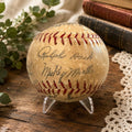 Vintage Multi-Signed Baseball | Unverified Autographs, Aged Leather, Sports Memorabilia