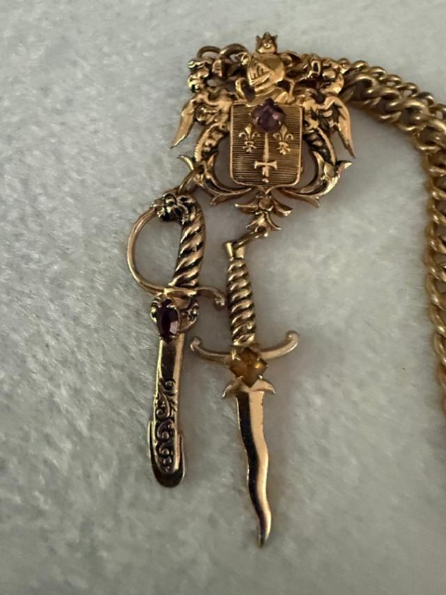 Vintage Heraldic Sword Sweater Guard Shawl Pin