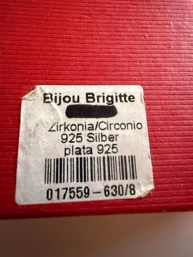 Bijou Brigitte 925 Sterling Silver Champagne CZ Cross Pendant 1.75 Inch