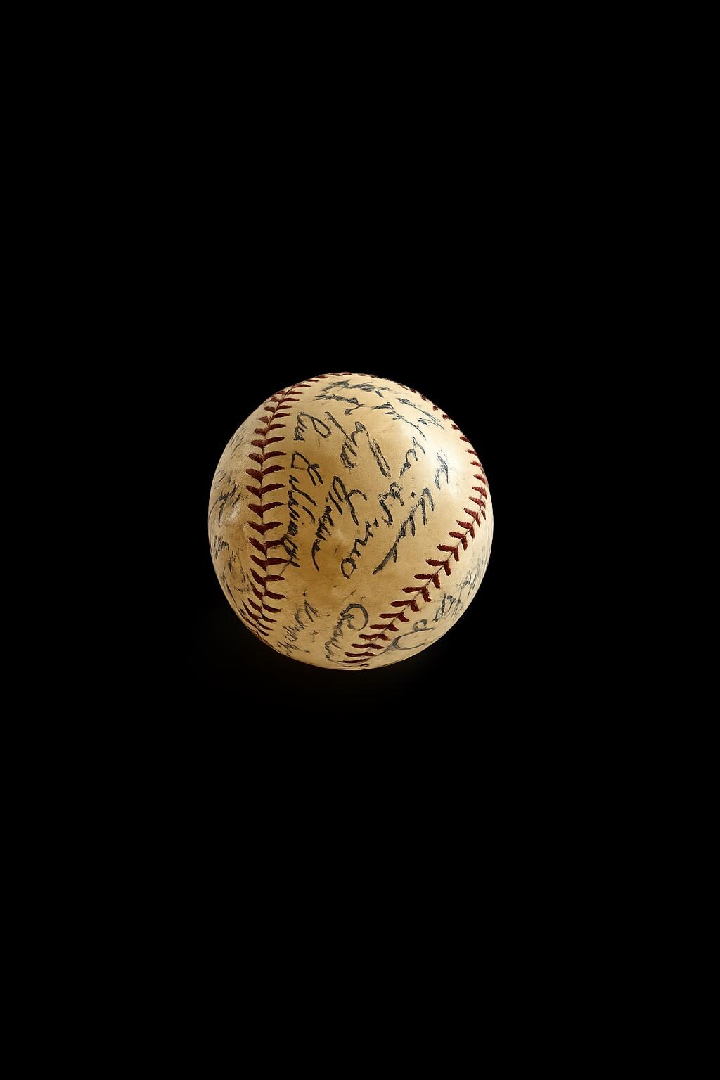 Vintage Multi-Signed Baseball | Unverified Autographs, Aged Leather, Sports Memorabilia