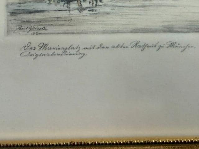 Set of 3 Paul Geissler Hand Colored Etchings Neuschwanstein Munich Zurich