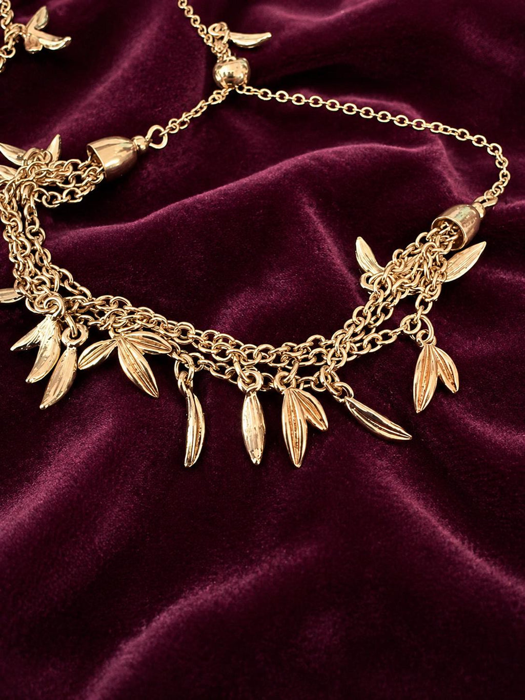 Vintage Givenchy GV9 GoldTone Leaf Necklace & Bracelet Set  1990s Designer Jewelry