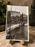 Vintage 1950s British Real Photo Postcard: Savoy Hotel, Cleopatra's Needle