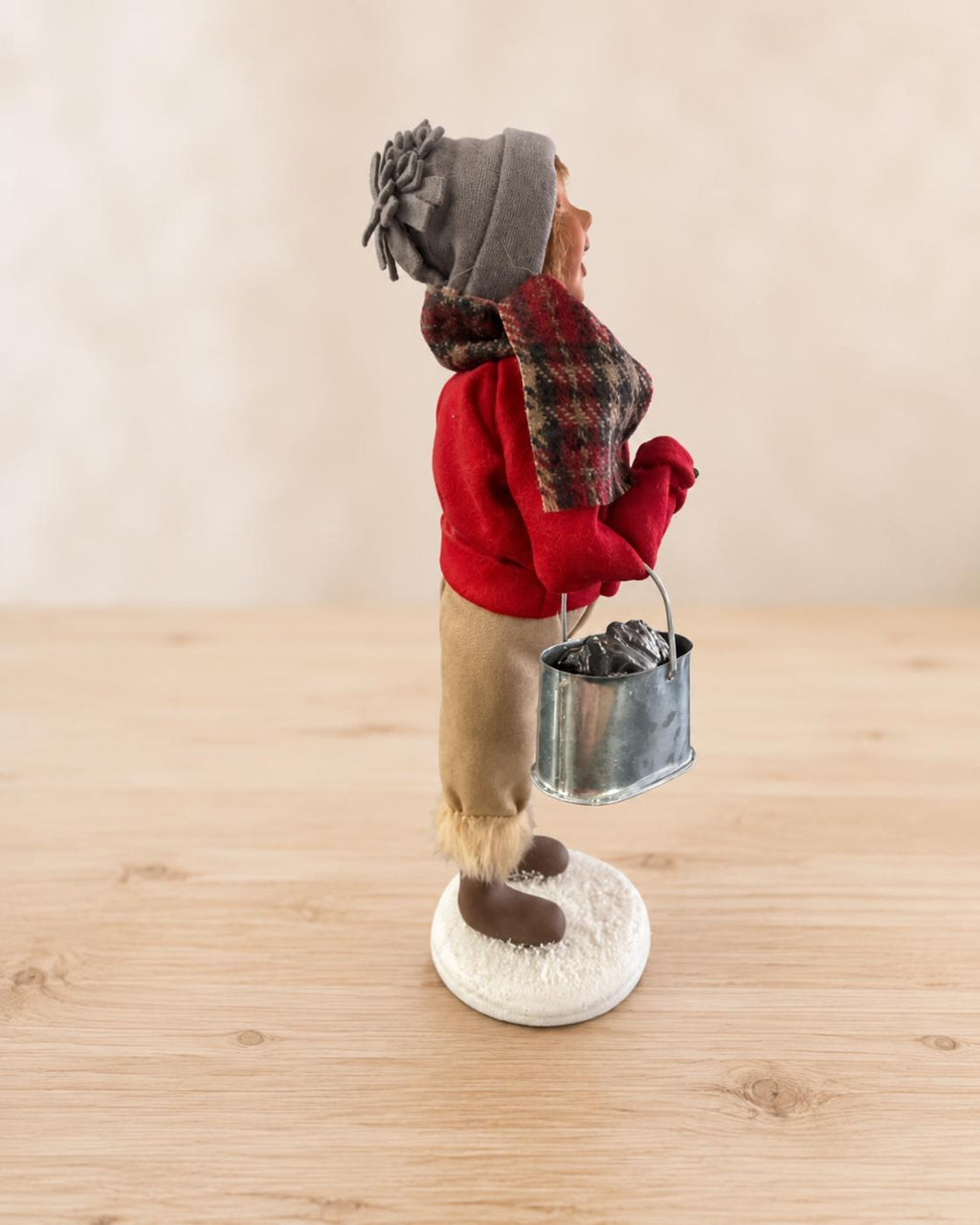 Byers Choice  Boy Caroler with Coal Bucket Christmas Figurine