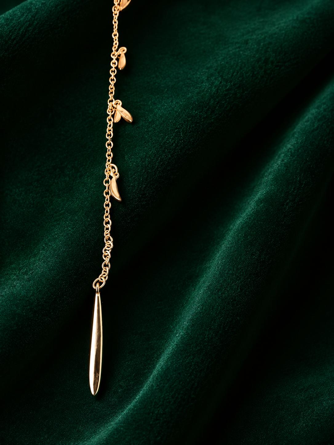 Vintage Givenchy GV9 GoldTone Leaf Necklace & Bracelet Set  1990s Designer Jewelry