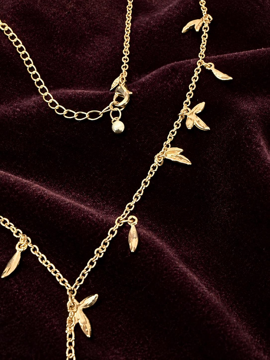 Vintage Givenchy GV9 GoldTone Leaf Necklace & Bracelet Set  1990s Designer Jewelry