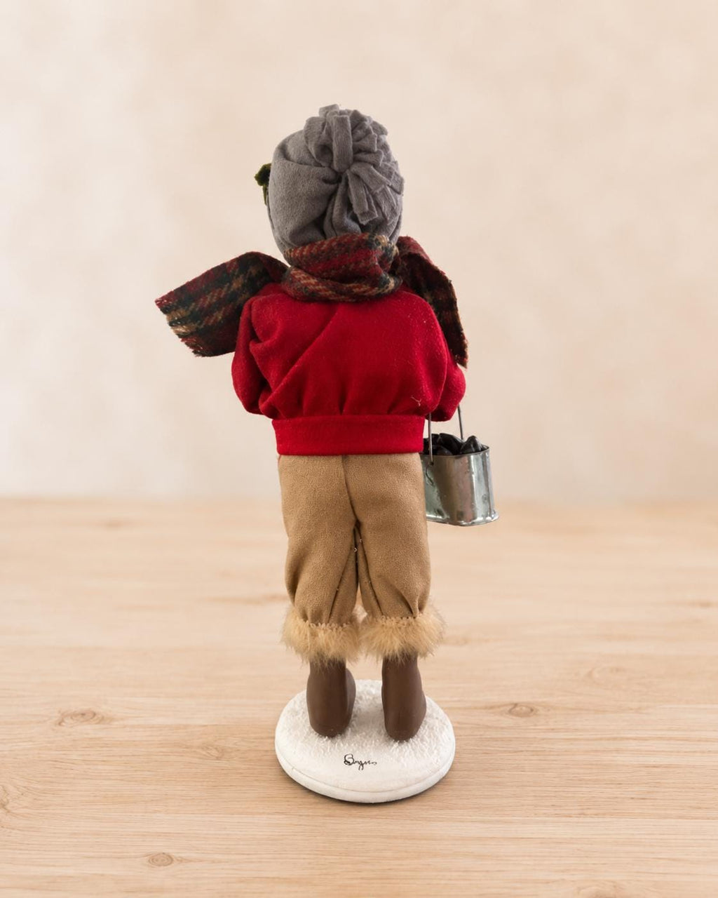 Byers Choice  Boy Caroler with Coal Bucket Christmas Figurine