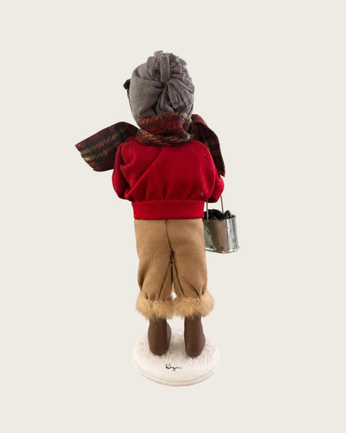 Byers Choice  Boy Caroler with Coal Bucket Christmas Figurine
