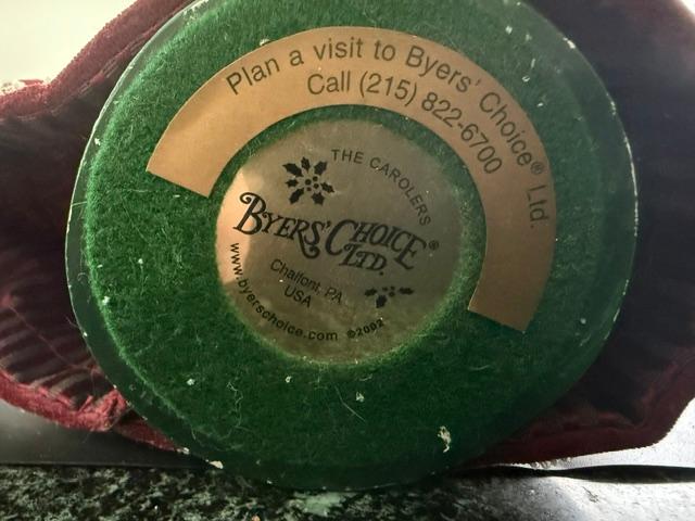 Vintage Byers Choice 2002 Limited Edition Woman Caroler Fur Muff 34/100