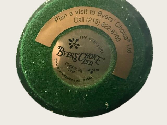 Vintage Byers Choice 2002 Limited Edition Woman Caroler Fur Muff 34/100