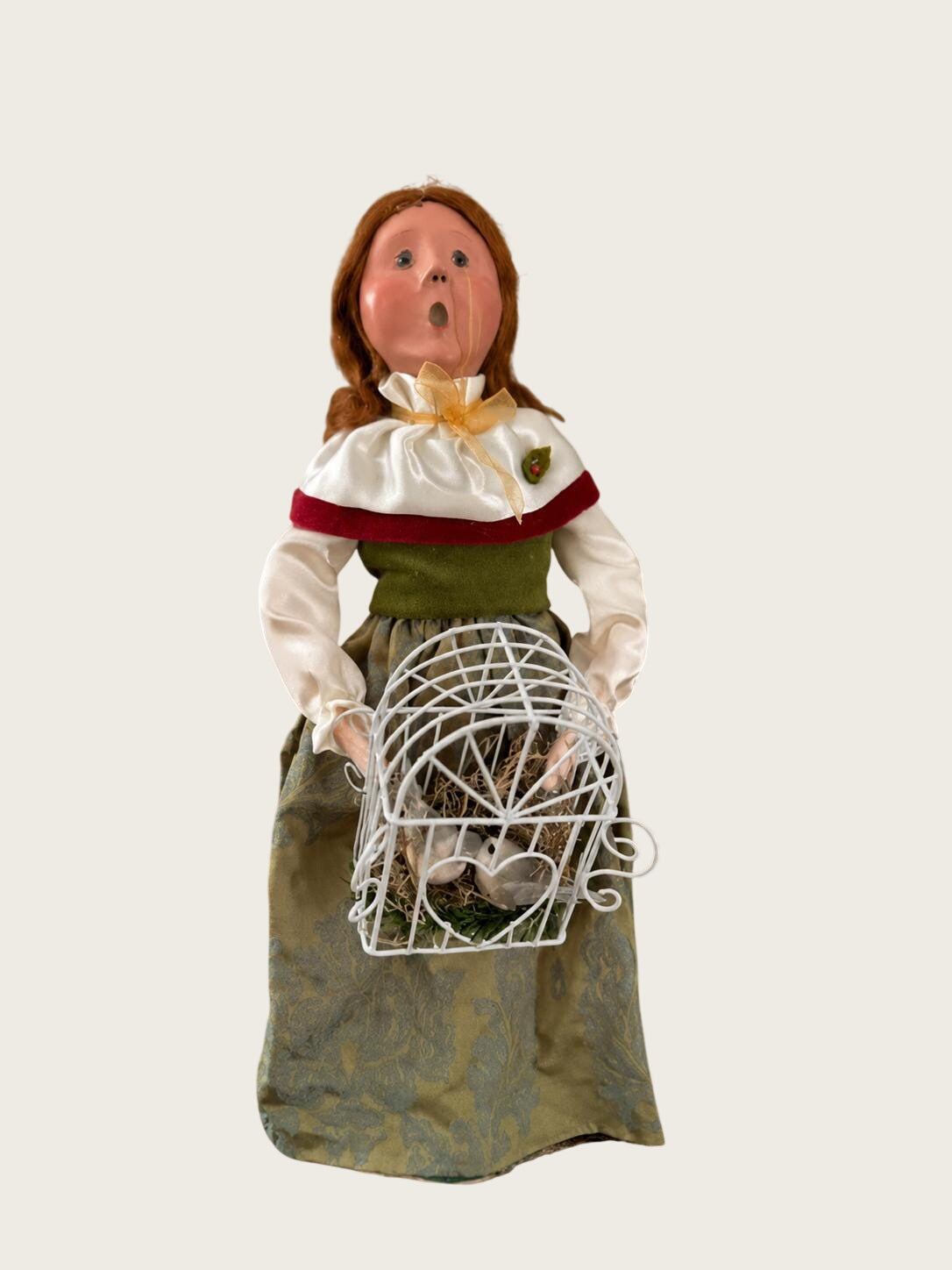 Byers Choice Two Turtle Doves Woman Caroler 12 Days Christmas